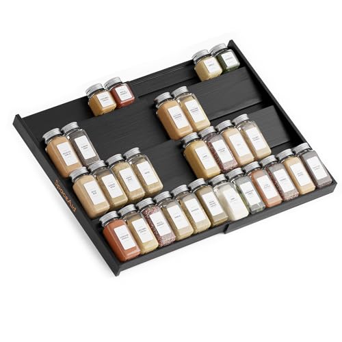Bamboo Spice Drawer Organizer