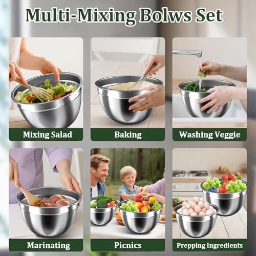 Mixing Bowls with Lids Set (Cream)