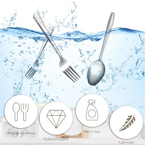 Forks and Spoons Silverware Set Stainless Steel Dinner