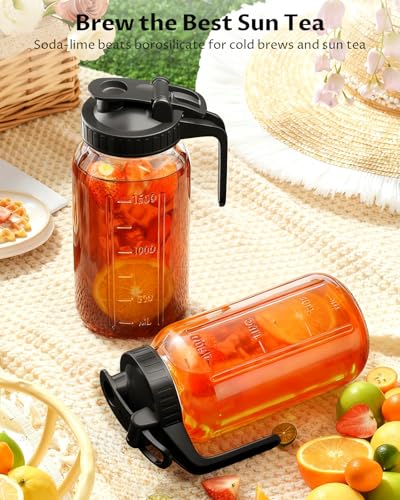64 oz Mason Jar Pitcher with Lid