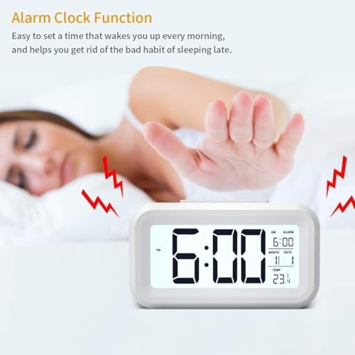 Digital Alarm Clock (White Alarm Clock)