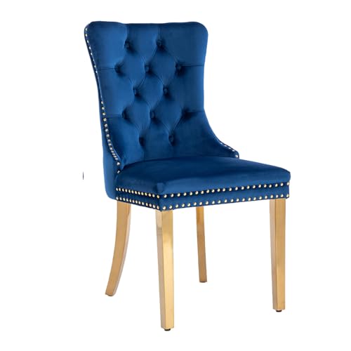 Velvet Upholstered Dining Chairs Set