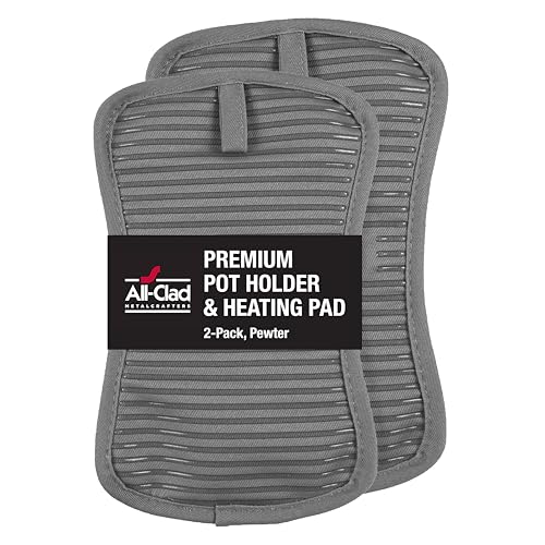 Premium Pot Holder & Heating Pad (Pewter / 2 Pack)
