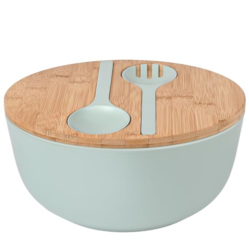 Bamboo Fiber Salad Bowl with Servers Set Large 10
