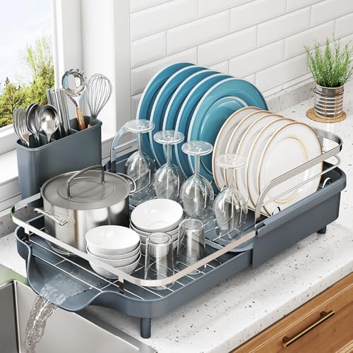 Expandable Dish Drying Rack for Kitchen Counter