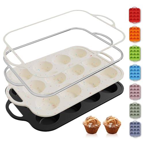 Silicone Muffin Pan with Metal Reinforced Frame