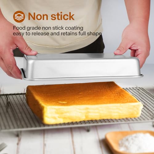 Rectangle Cake Pan Heavy Duty Deep Pan for Oven
