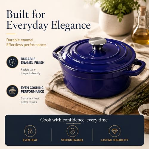 Cast Iron Dutch Oven Set (Blue)