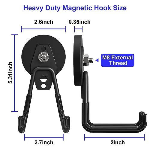 Heavy Duty Storage Magnetic Utility Hooks Large Garage Magnet Hooks with Anti
