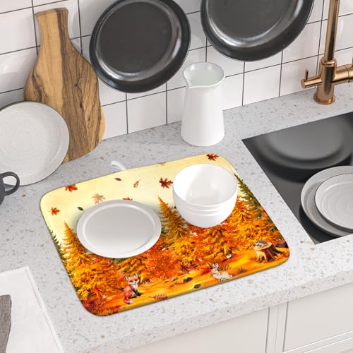 Microfiber Dish Drying Mat 2 Size Dish Drying Pad for Kitchen Counter