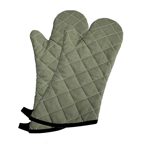 Quilted Oven Mitts 1 Pair Heat Resistant Classic Kitchen