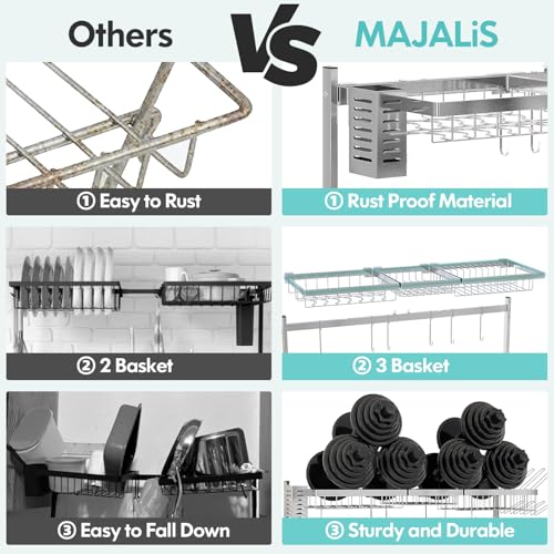 2 Tier Extra Large Stainless Steel Over The Sink Dish Drying Rack (Silver / Over Sink 2 Tier)