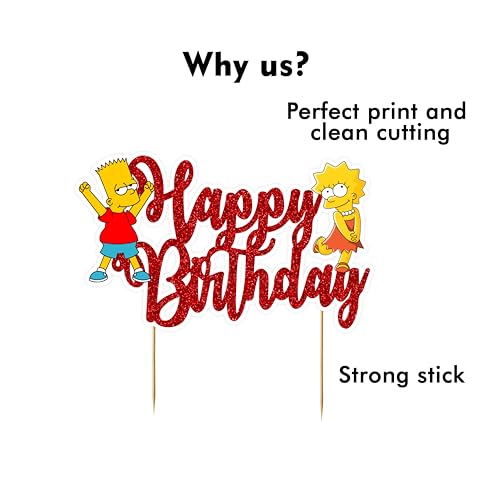 Happy birthday cake topper set