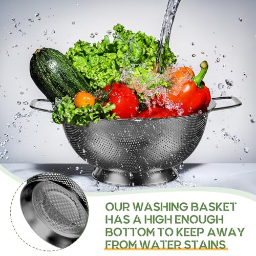 3 Pcs Stainless Steel Colander Set Metal Mesh Strainers