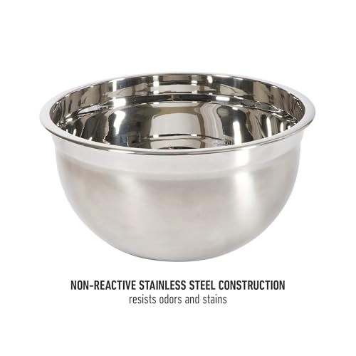 Orbit Mixing Bowl Set (Stainless w/ Acacia Wood Lids / 3-Piece Mixing Bowl Set)