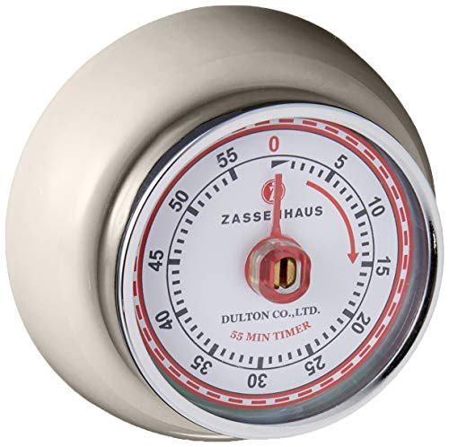 Magnetic Retro Kitchen Timer (Cream / 2.75 inch)