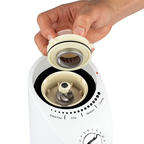Infinity Plus Conical Burr Grinder (White / 11 oz (Pack of 1))