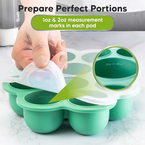 Silicone Baby Food Freezer Tray with Clip
