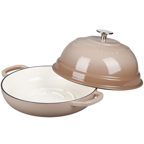 Enameled Cast Iron Dutch Oven Pot with Lid (Mocha)