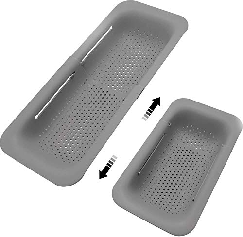 Collapsible Sink Colanders and Strainers Basket Extendable Plastic Fruit Vegetable Strainer Drainer Basket for Kitchen