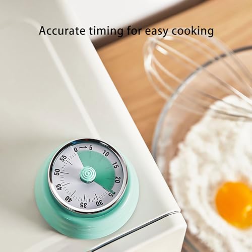 Elegant Stainless Steel Vintage Kitchen Timer with Magnetic Attachment (01-red)