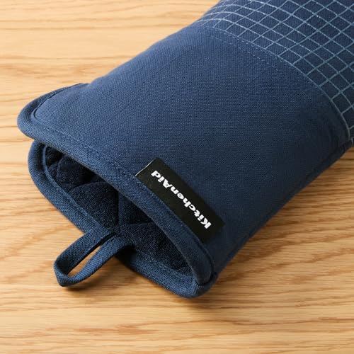 Gourmet Series Gridlines Oven Mitts 2 (Ink Blue)