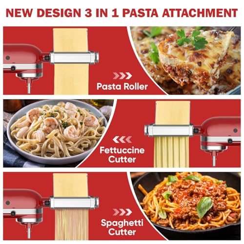 3 in 1 Pasta Attachment for KitchenAid Stand Mixer