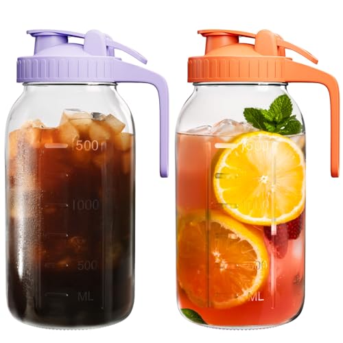 64 oz Mason Jar Pitcher with Lid