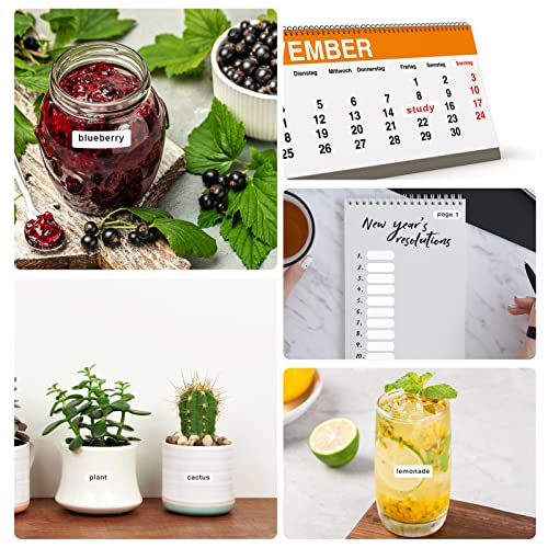 White Labels Stickers Blank Labels Removable Labels Stickers for Jars Boxes File Folders Envelopes School Office Kitchen