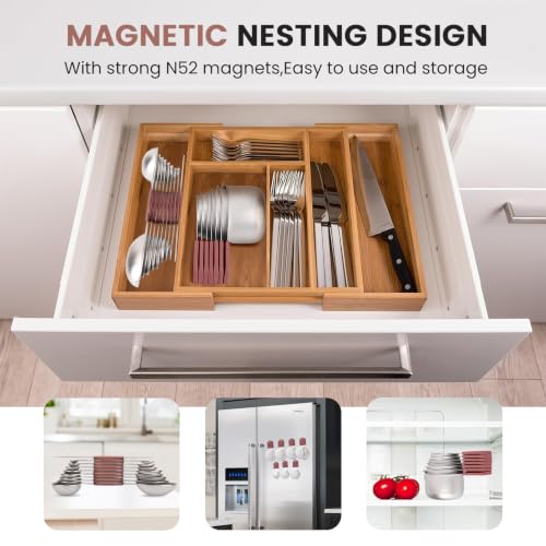 Magnetic Measuring Cups and Spoons Set (Mocha Brown)