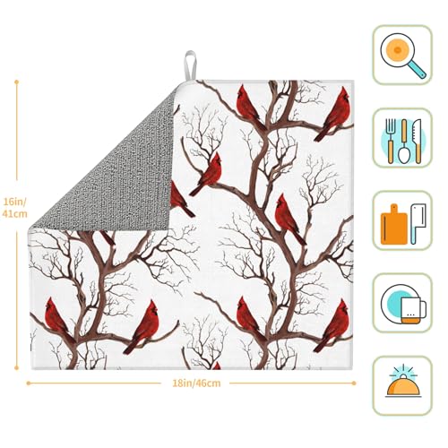 Cute Dish Drying Mat for Kitchen Counter Washable Absorbent Drying Pad Mat Kitchen Decor