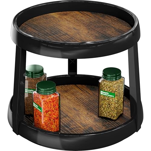 2 Tier Turntable Lazy Susan Spice Organizer