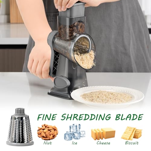 Cheese Grater Hand Crank Rotary Cheese Grater with Handle