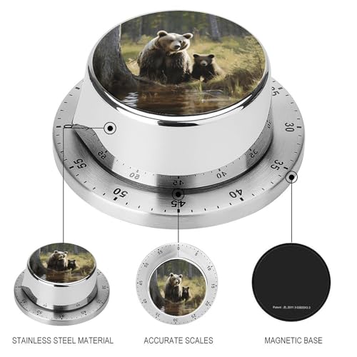 Mother Brown Bears Protect Kitchen Timer (One Size / Mother Brown Bears Protect)
