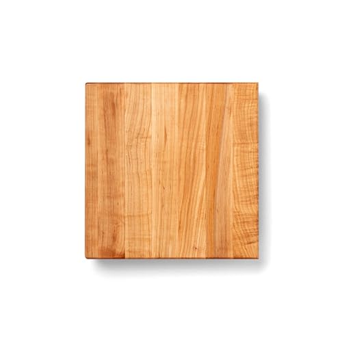 B Series Square Wooden Cutting Board with Wood Bun Feet & Edge