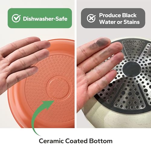 Non Stick Ceramic Frying Pan Set Nonstick Skillet Set 8 (Colorful / 8+9.5+11 Inch)