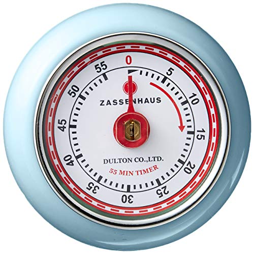 Magnetic Retro Kitchen Timer (Light Blue / 2.75 inch)