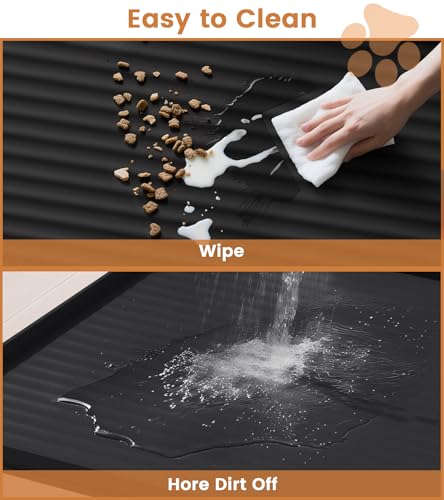 Dog Food Mat 36"x24" (Black)