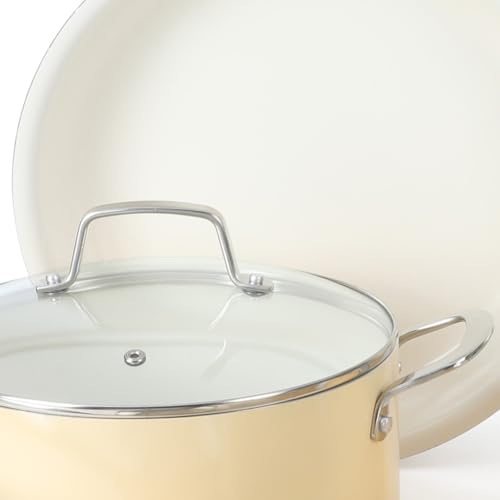 Lockton Premium Nonstick Enameled Heavy Gauge Aluminum Pots and Pans Cookware Set