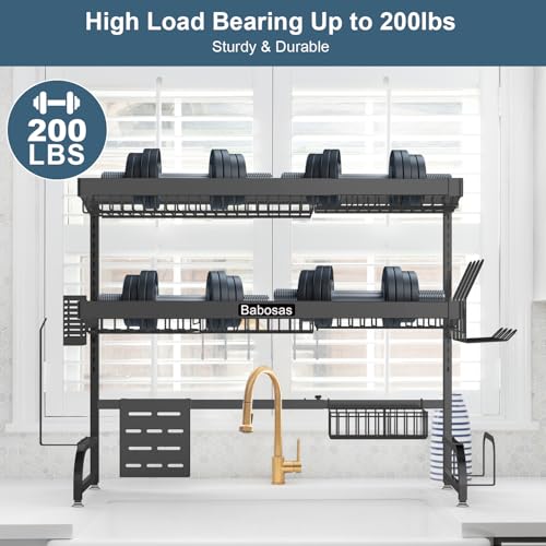 Over The Sink Dish Drying Rack (Black)