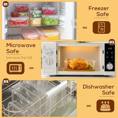 Plastic Food Storage Containers with Lids Airtight Leakproof