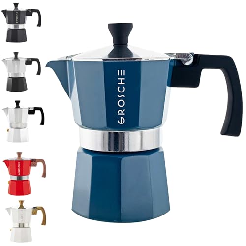 Milano Stovetop Espresso Maker Moka Pot 3 espresso Cup (3 espresso cups / Blue)