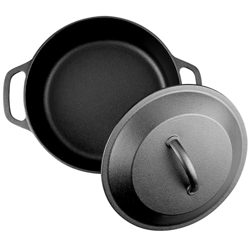 Pre Seasoned Cast Iron Dutch Oven with Lid (6 QT)
