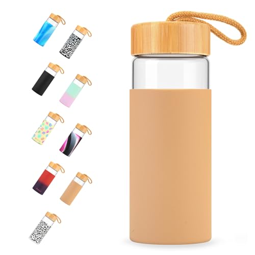 24 oz Glass Water Bottles with Lids