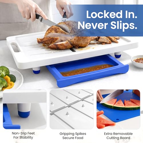 Large Cutting Board (Blue / 20.3"L x 13"W)