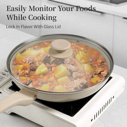 Nonstick Ceramic Frying Pans Skillets Set 8"+9.5"+11"