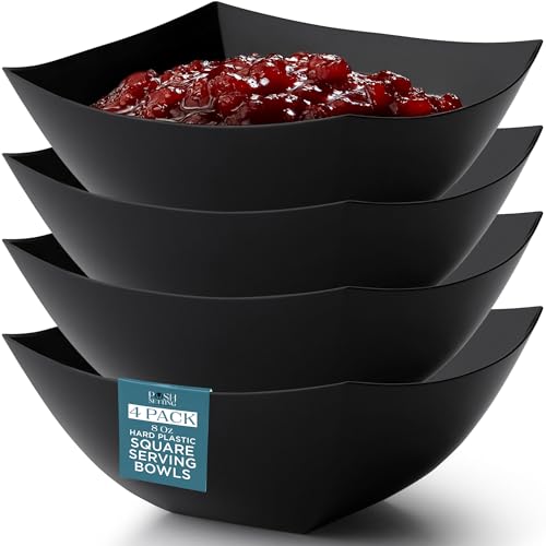 Plastic Serving Bowls for Party Square Bowls