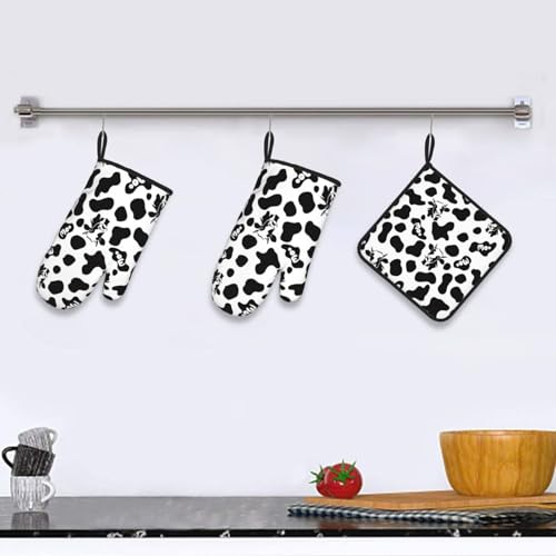 Oven Mitts and Pot Holders Sets of 3 Kitchen Hot Pads Oven Gloves for Cooking Grilling Baking