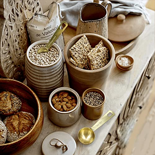 Gold Measuring Spoons (C - Gold / 6pcs)