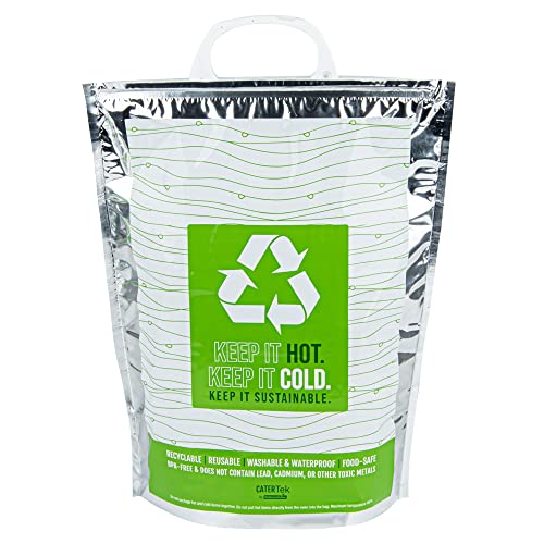 Cater Tek Green and Silver Plastic Thermal Bag